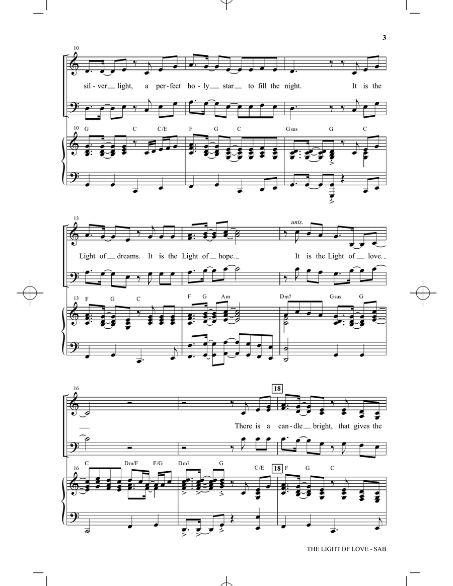 The Light Of Love The Light Of Love 3-Part scores gallery preview page 2