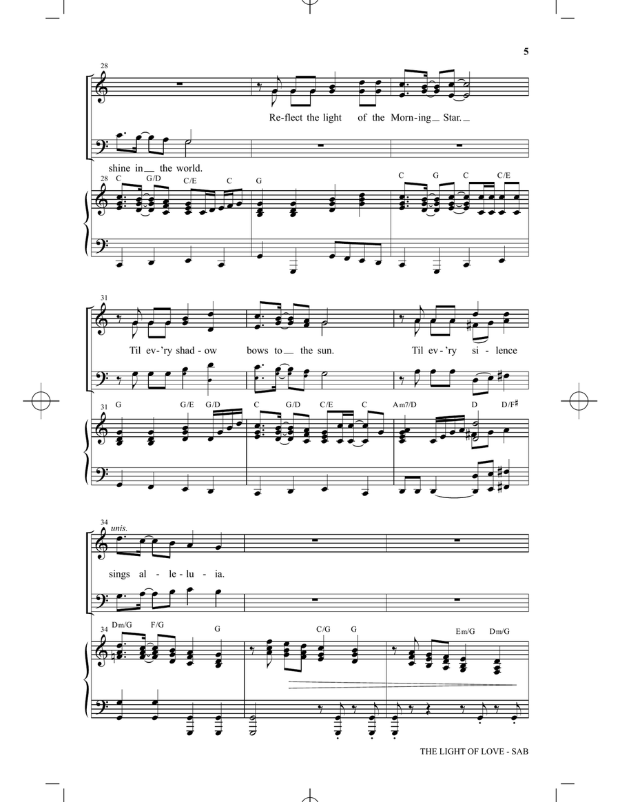 The Light Of Love The Light Of Love 3-Part scores gallery preview page 4
