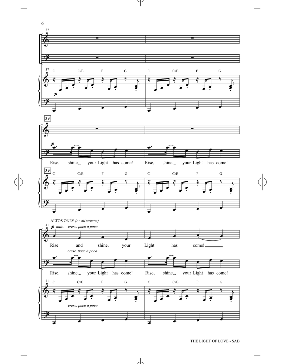 The Light Of Love The Light Of Love 3-Part scores gallery preview page 5