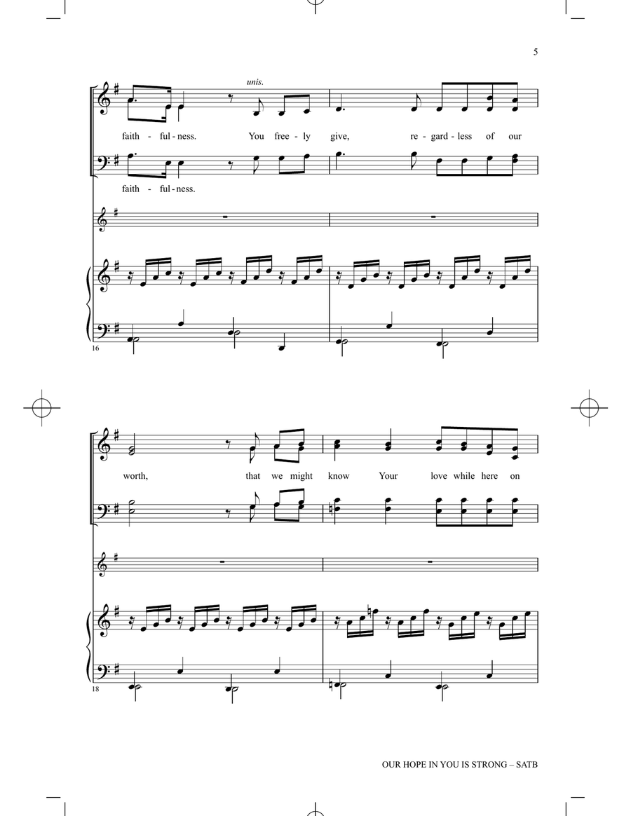 Our Hope In You Is Strong 4-Part scores gallery preview page 4