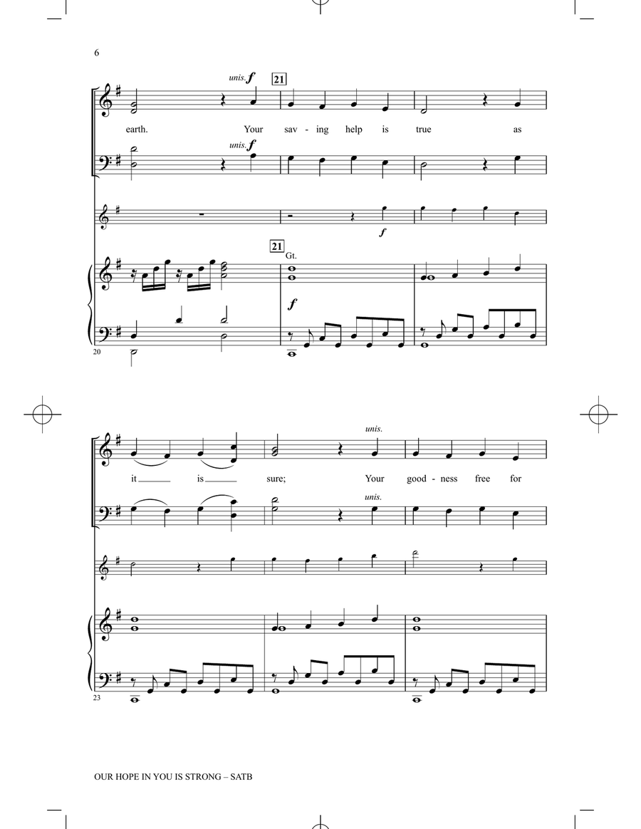 Our Hope In You Is Strong 4-Part scores gallery preview page 5