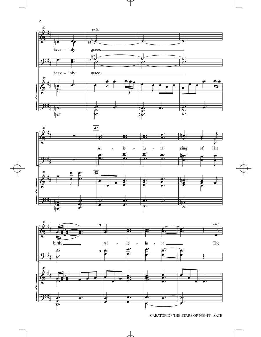 Creator Of The Stars Of Night 4-Part scores gallery preview page 4