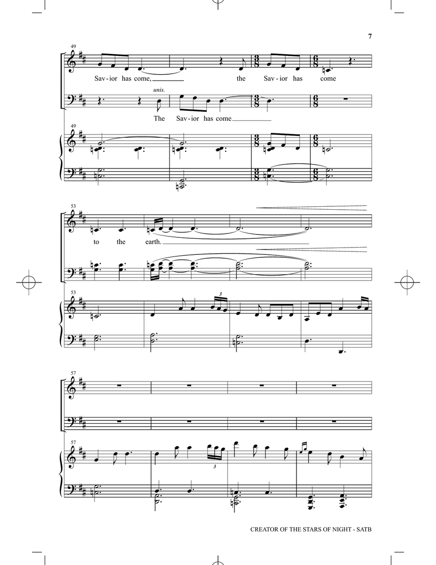Creator Of The Stars Of Night 4-Part scores gallery preview page 5