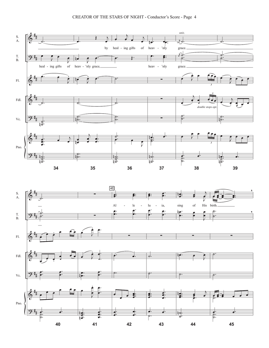 Creator Of The Stars Of Night - Conductor Score (Full Score) Choir scores gallery preview page 4