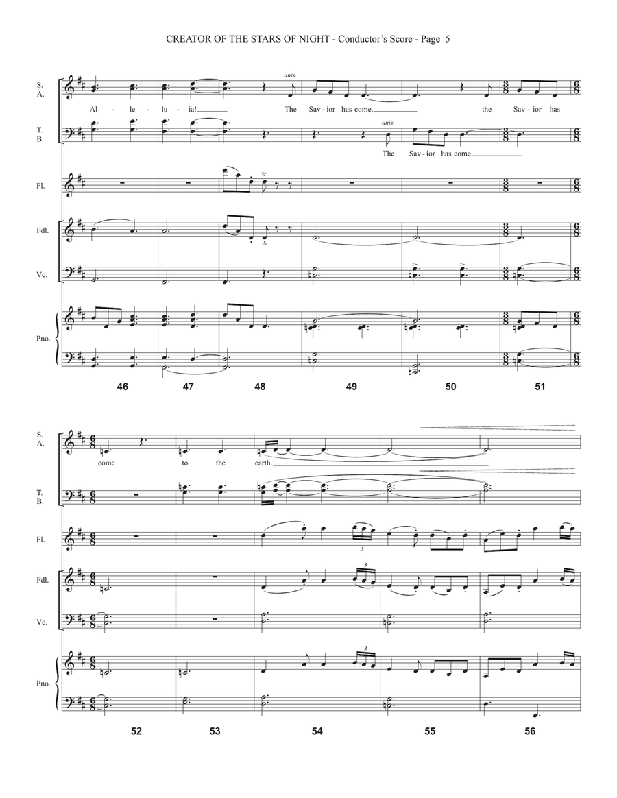 Creator Of The Stars Of Night - Conductor Score (Full Score) Choir scores gallery preview page 5