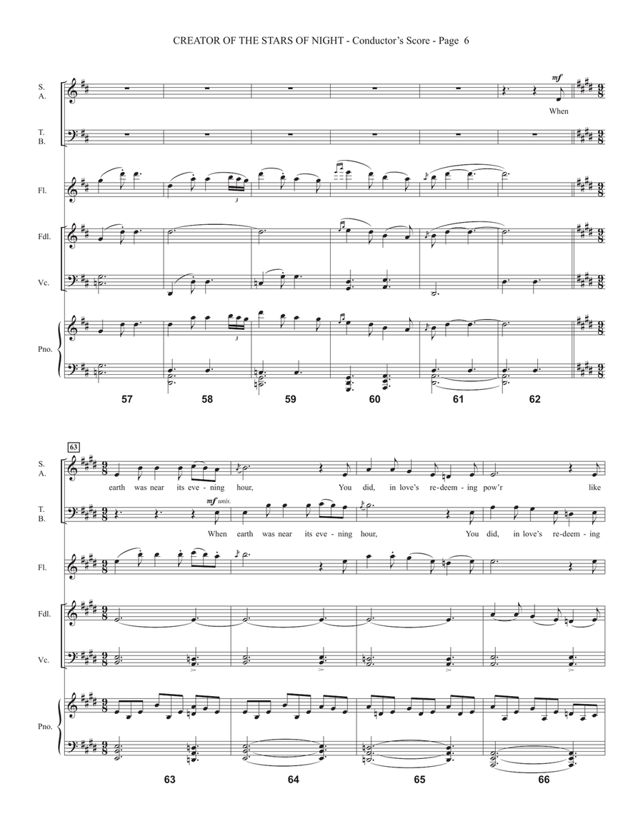 Creator Of The Stars Of Night - Conductor Score (Full Score) Choir scores gallery preview page 6