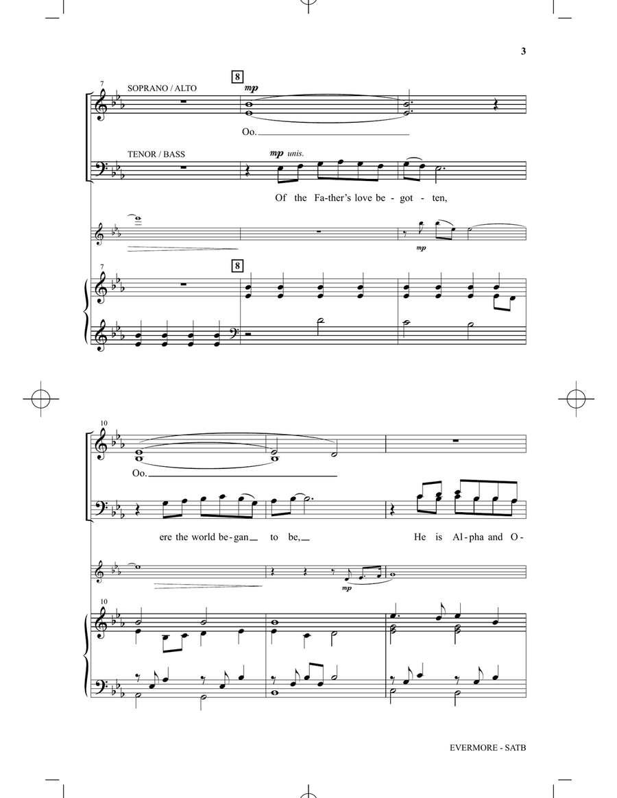 Evermore (Of The Father's Love Begotten) 4-Part scores gallery preview page 2