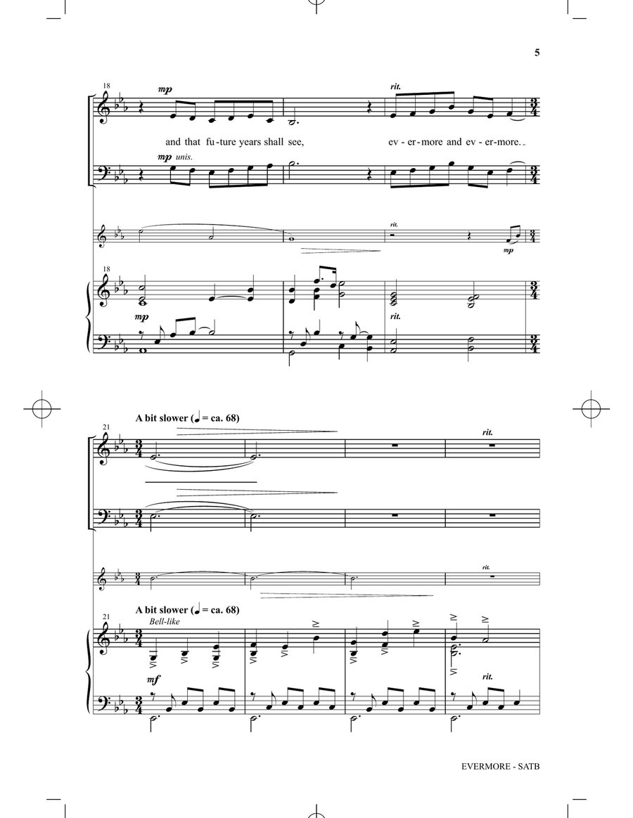 Evermore (Of The Father's Love Begotten) 4-Part scores gallery preview page 4