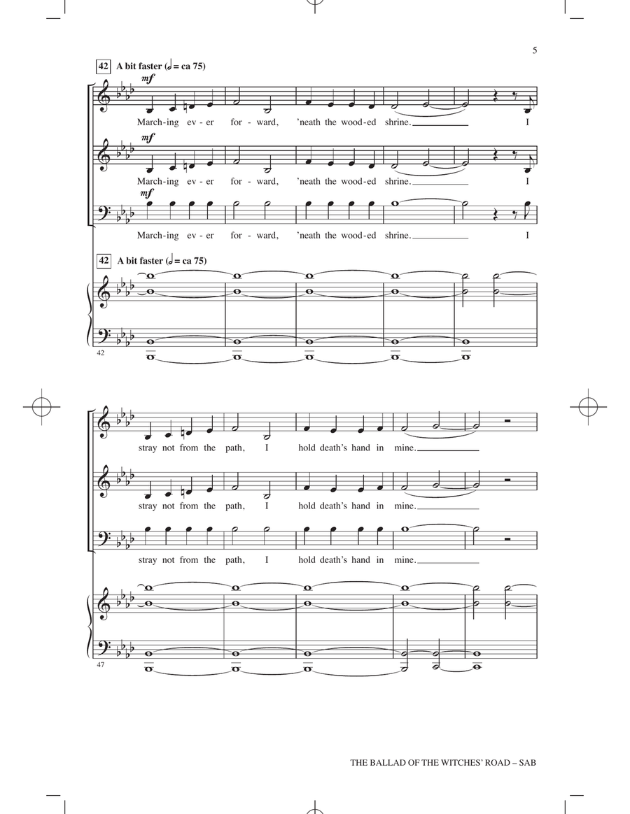 The Ballad Of The Witches' Road (from Agatha All Along) (arr. Roger Emerson) 3-Part scores gallery preview page 4