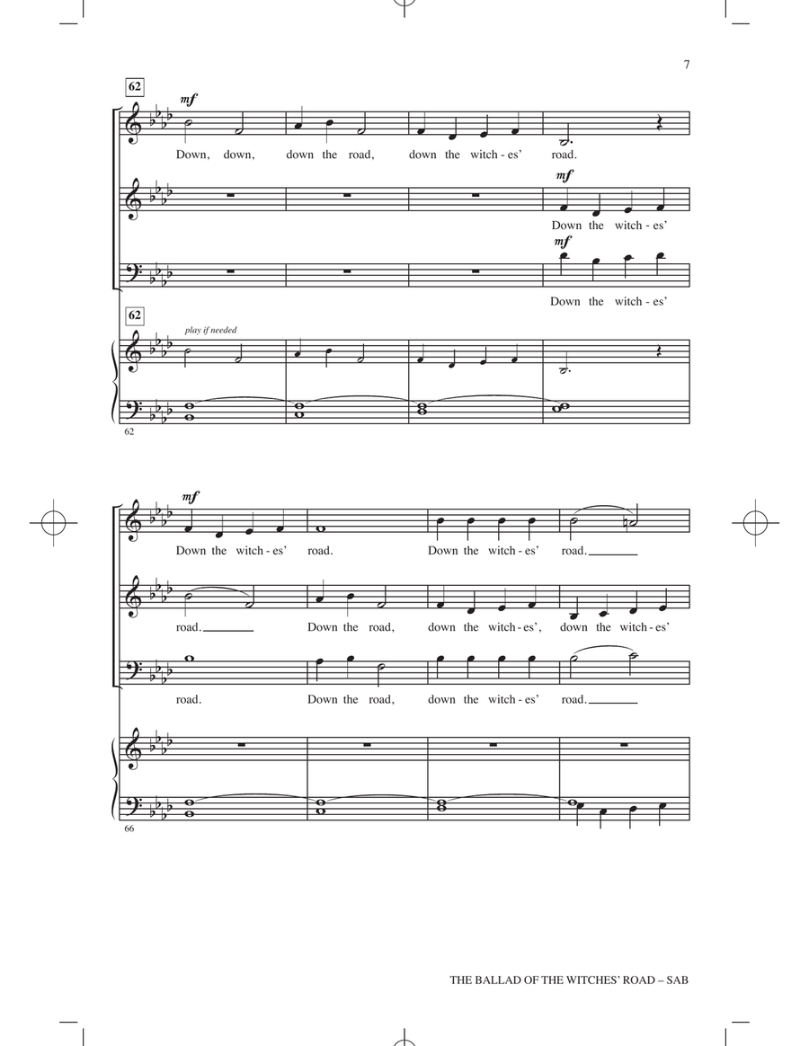 The Ballad Of The Witches' Road (from Agatha All Along) (arr. Roger Emerson) 3-Part scores gallery preview page 6