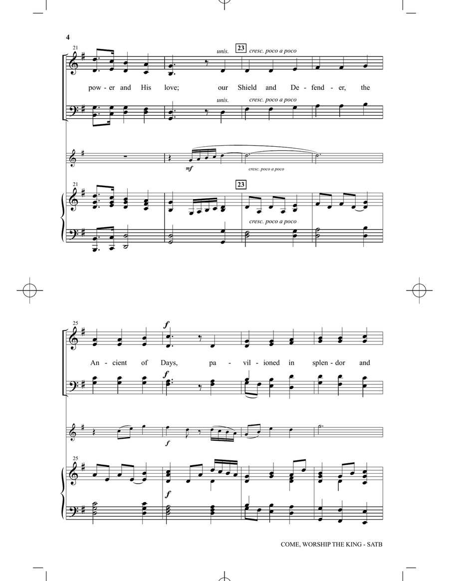 Come, Worship The King Come, Worship The King 4-Part scores gallery preview page 3