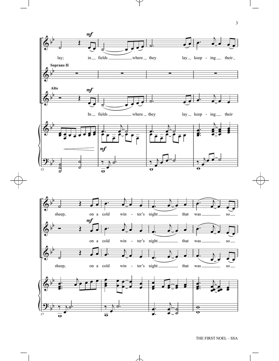 The First Noel (arr. Patti Drennan) SSA scores gallery preview page 2