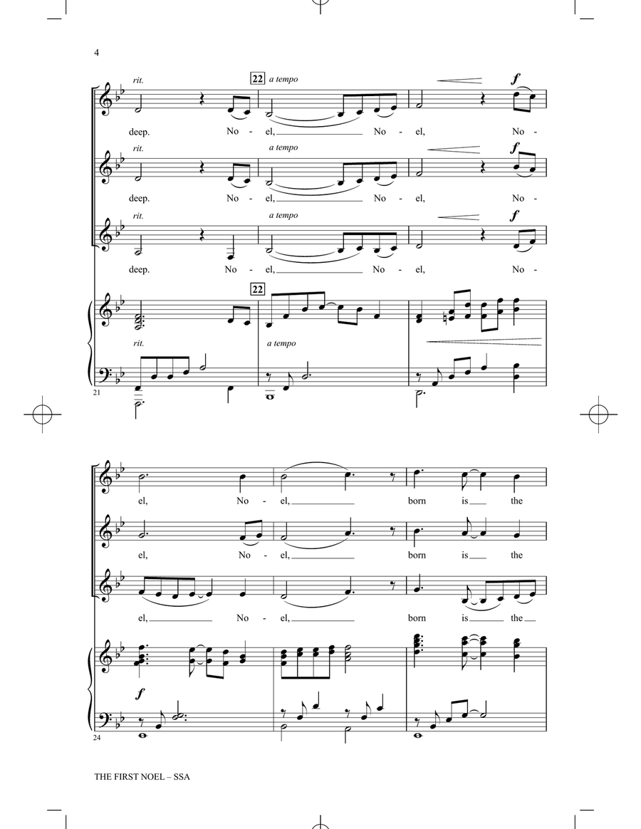 The First Noel (arr. Patti Drennan) SSA scores gallery preview page 3