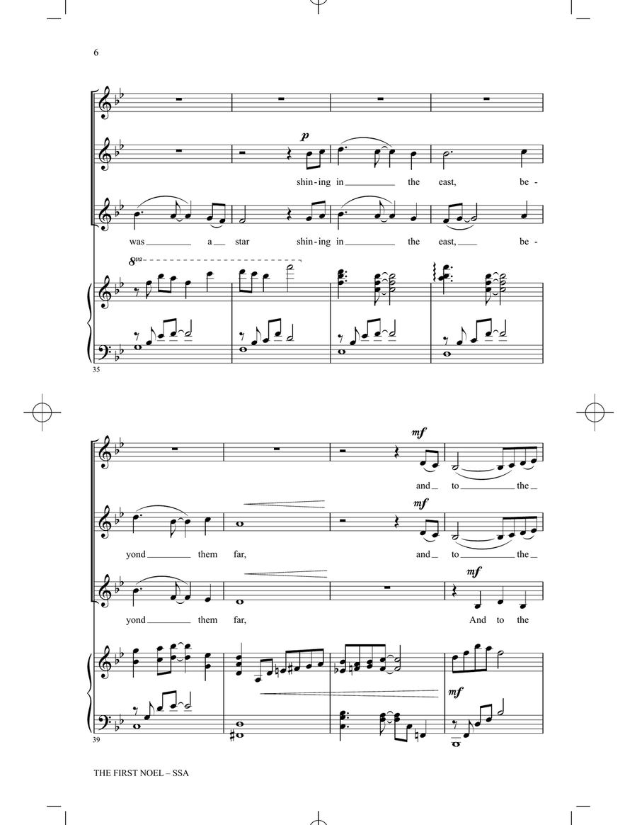 The First Noel (arr. Patti Drennan) SSA scores gallery preview page 5