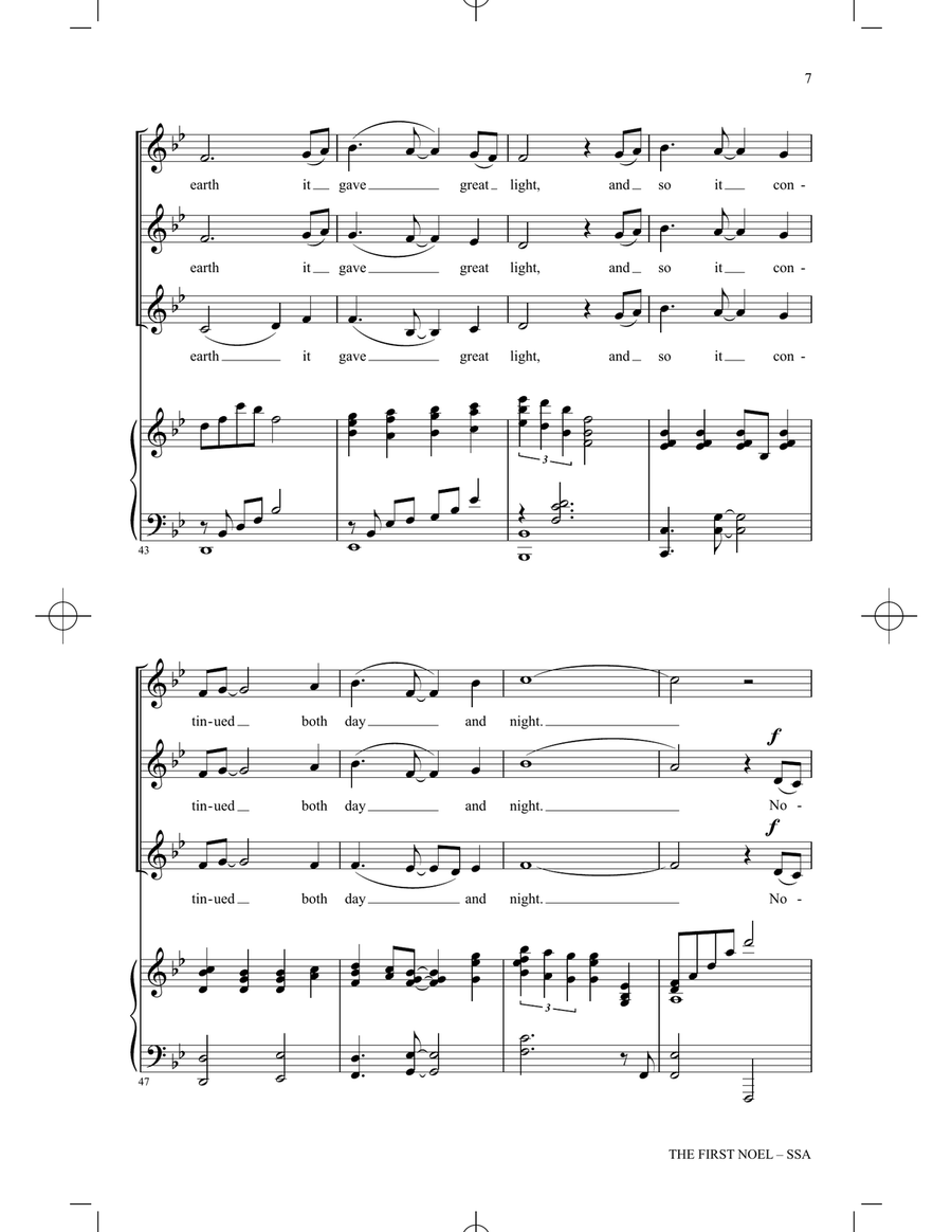 The First Noel (arr. Patti Drennan) SSA scores gallery preview page 6