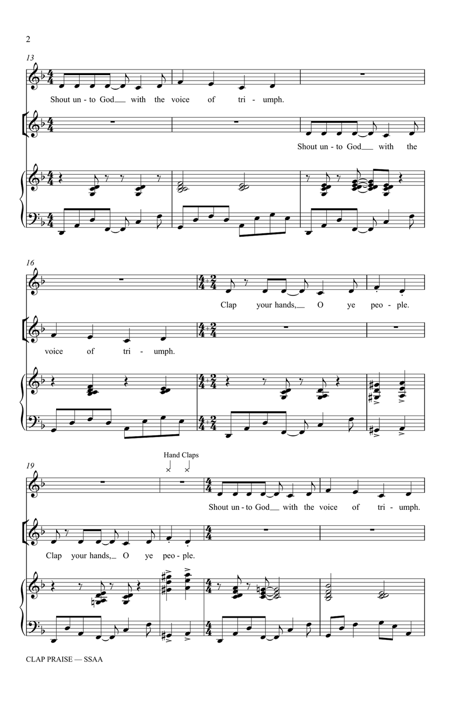 Clap Praise Clap Praise SSAA scores gallery preview page 2