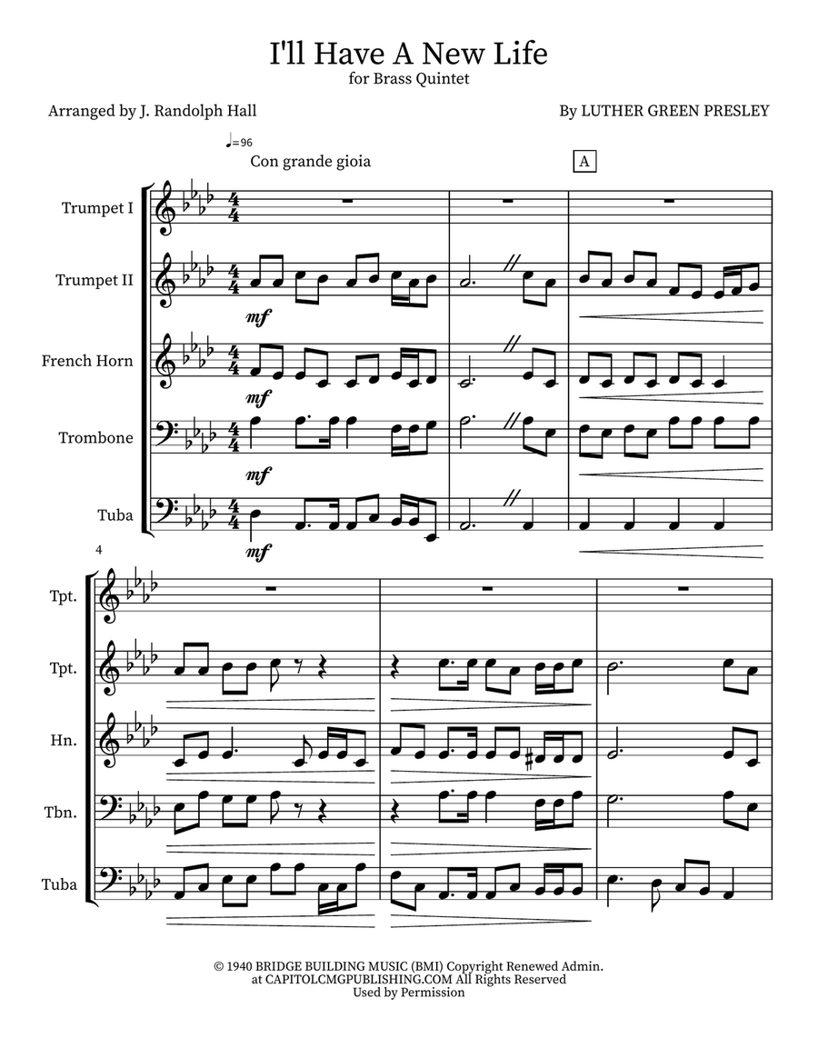 I'll Have A New Life Small Ensemble scores gallery preview page 1