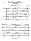 Two Christmas Motets for Five Trombones