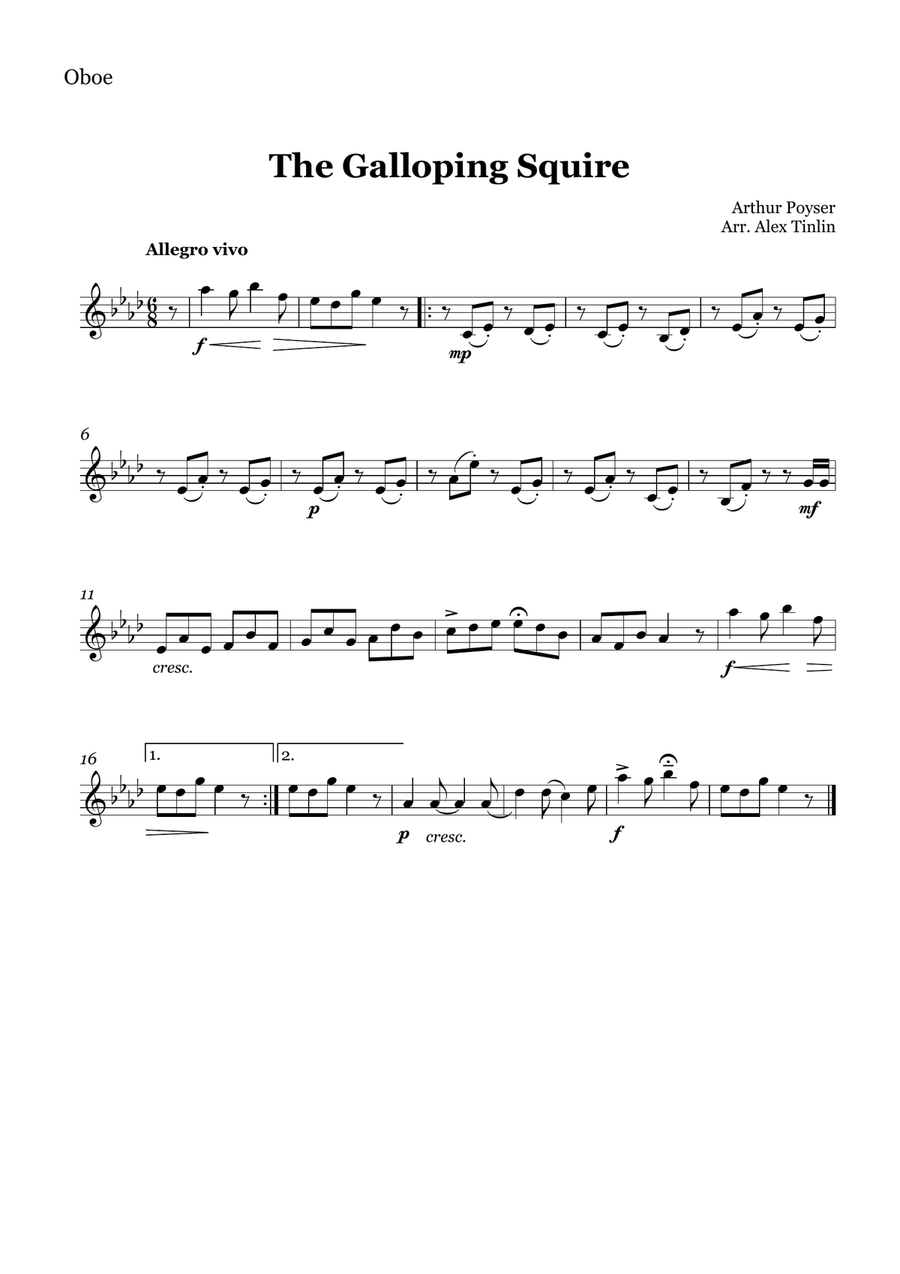 The Galloping Squire Woodwind Quartet - Digital Sheet Music page 4