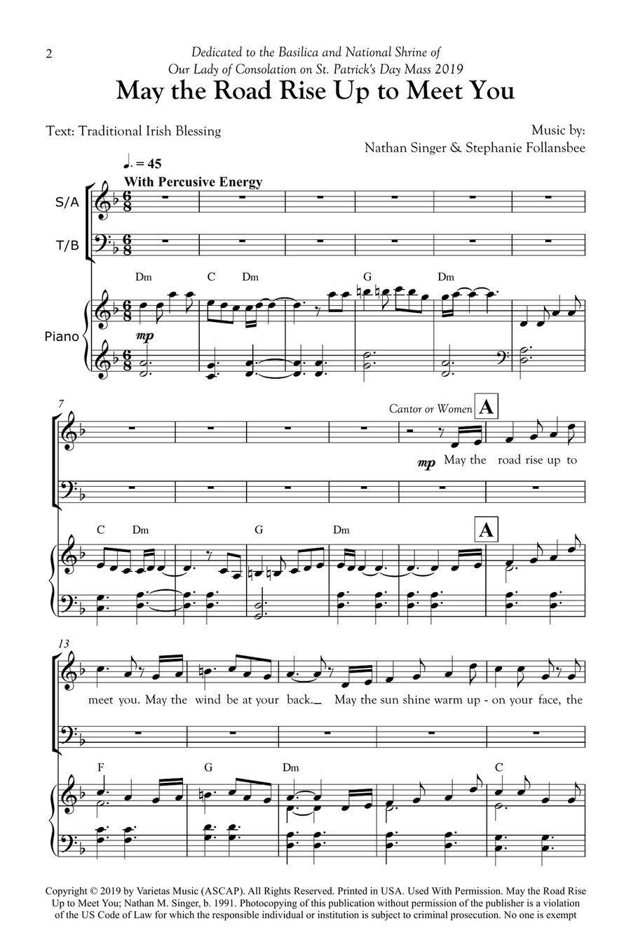 May the Road Rise Up to Meet You 4-Part scores gallery preview page 2