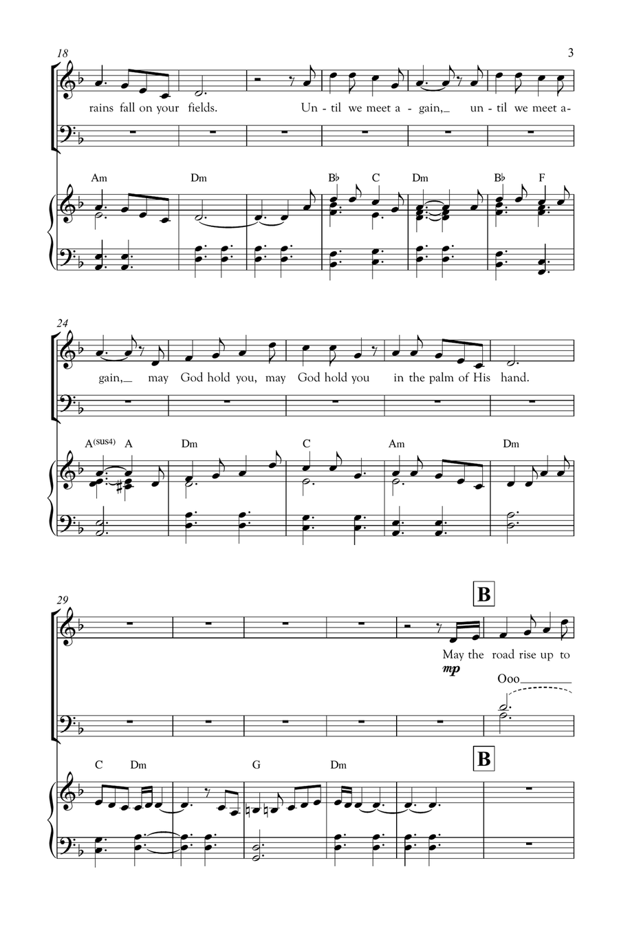 May the Road Rise Up to Meet You 4-Part scores gallery preview page 3