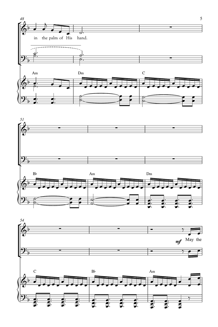 May the Road Rise Up to Meet You 4-Part scores gallery preview page 5
