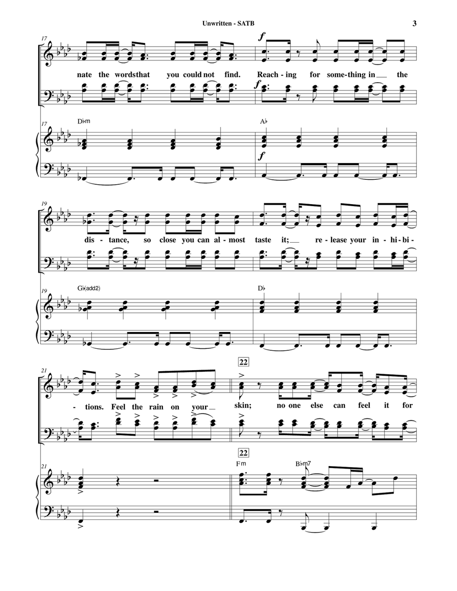 Unwritten 4-Part scores gallery preview page 4