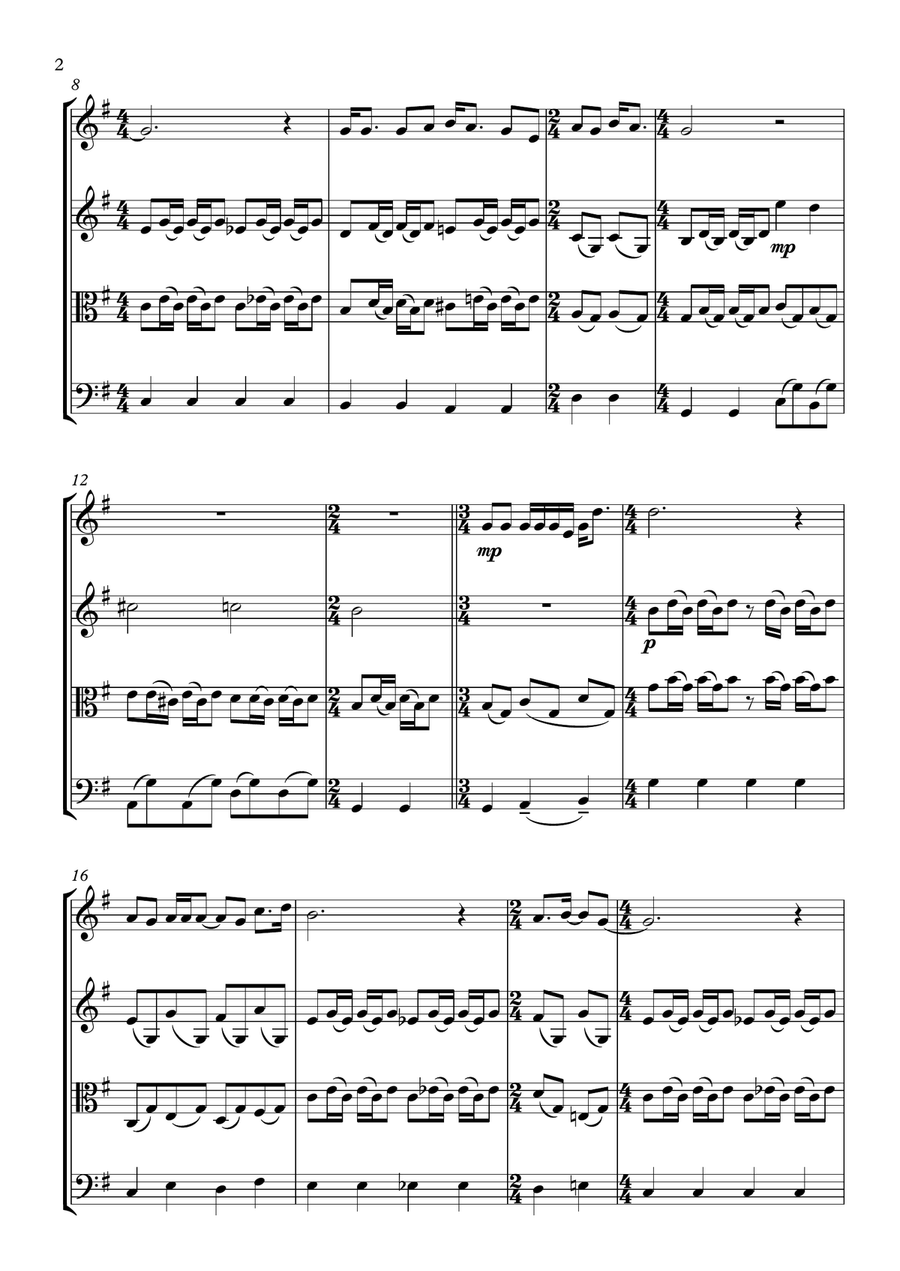 Blackbird Blackbird String Quartet scores gallery preview page 2