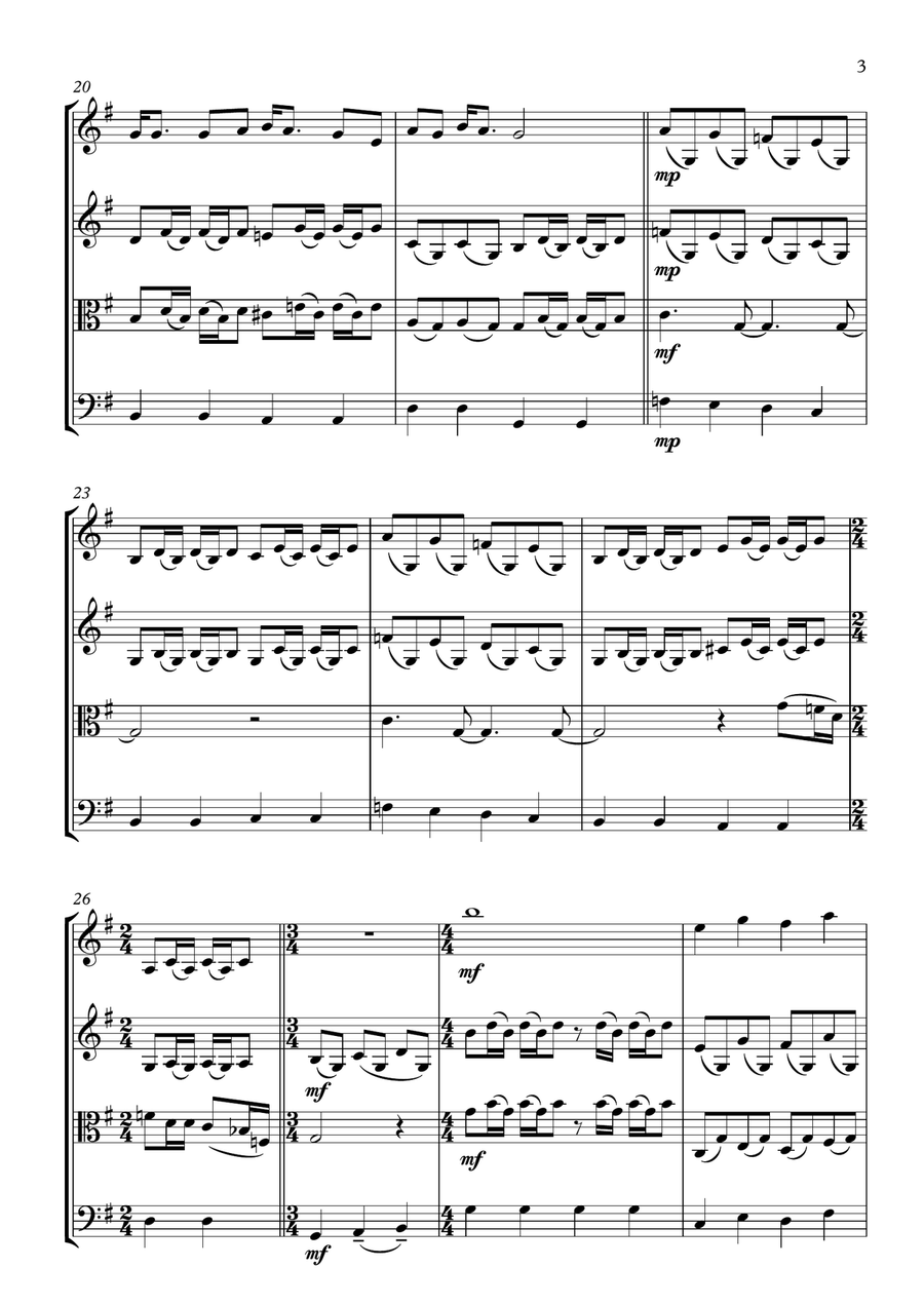Blackbird Blackbird String Quartet scores gallery preview page 3