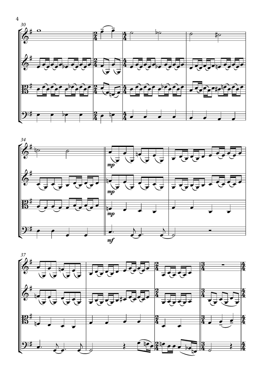 Blackbird Blackbird String Quartet scores gallery preview page 4