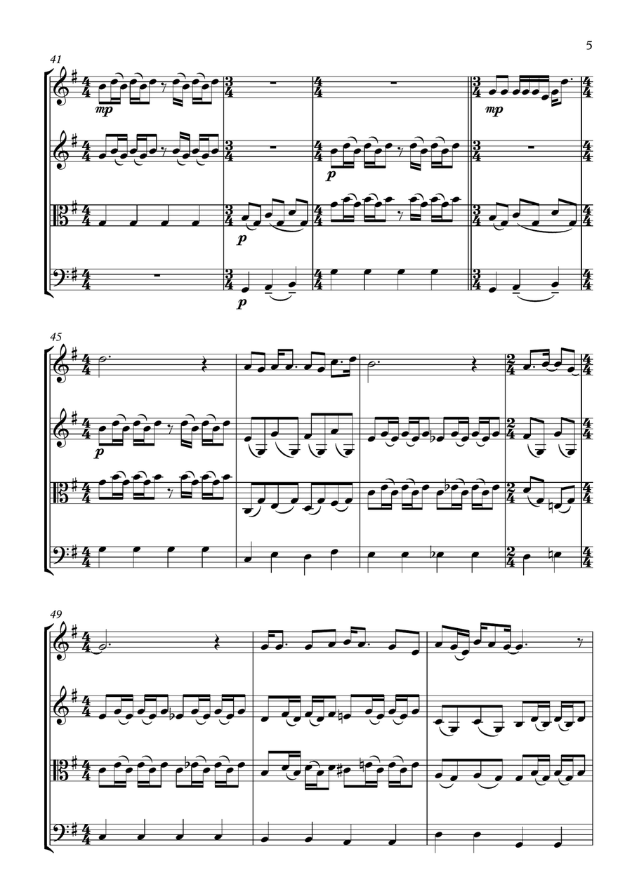 Blackbird Blackbird String Quartet scores gallery preview page 5