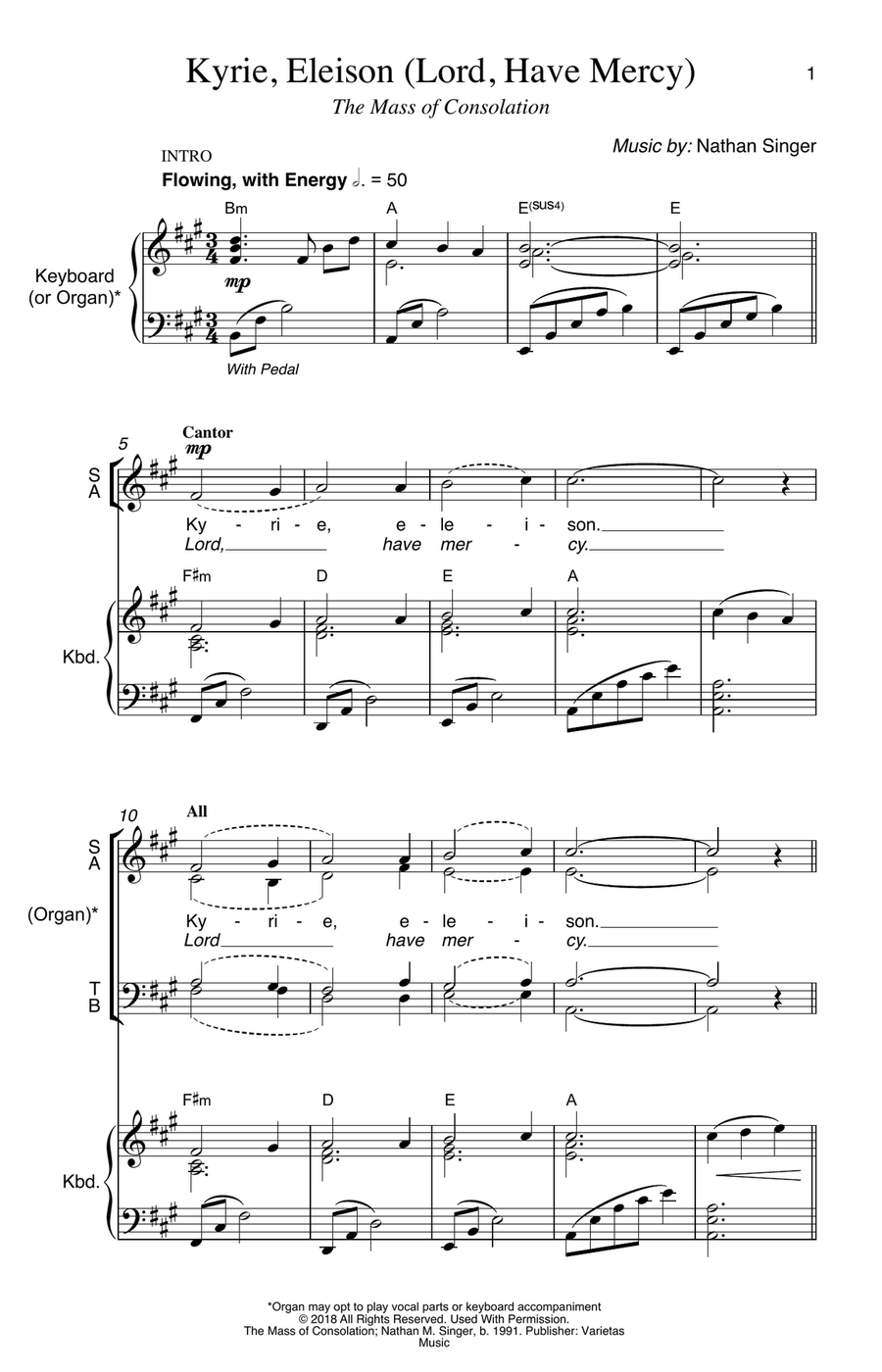 The Mass of Consolation 4-Part scores gallery preview page 2