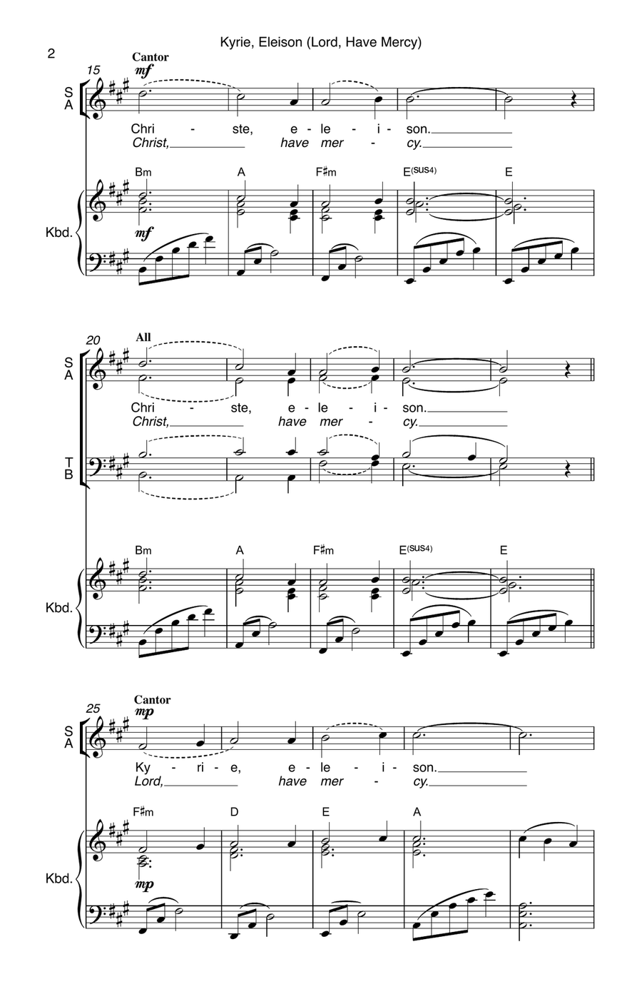 The Mass of Consolation 4-Part scores gallery preview page 3