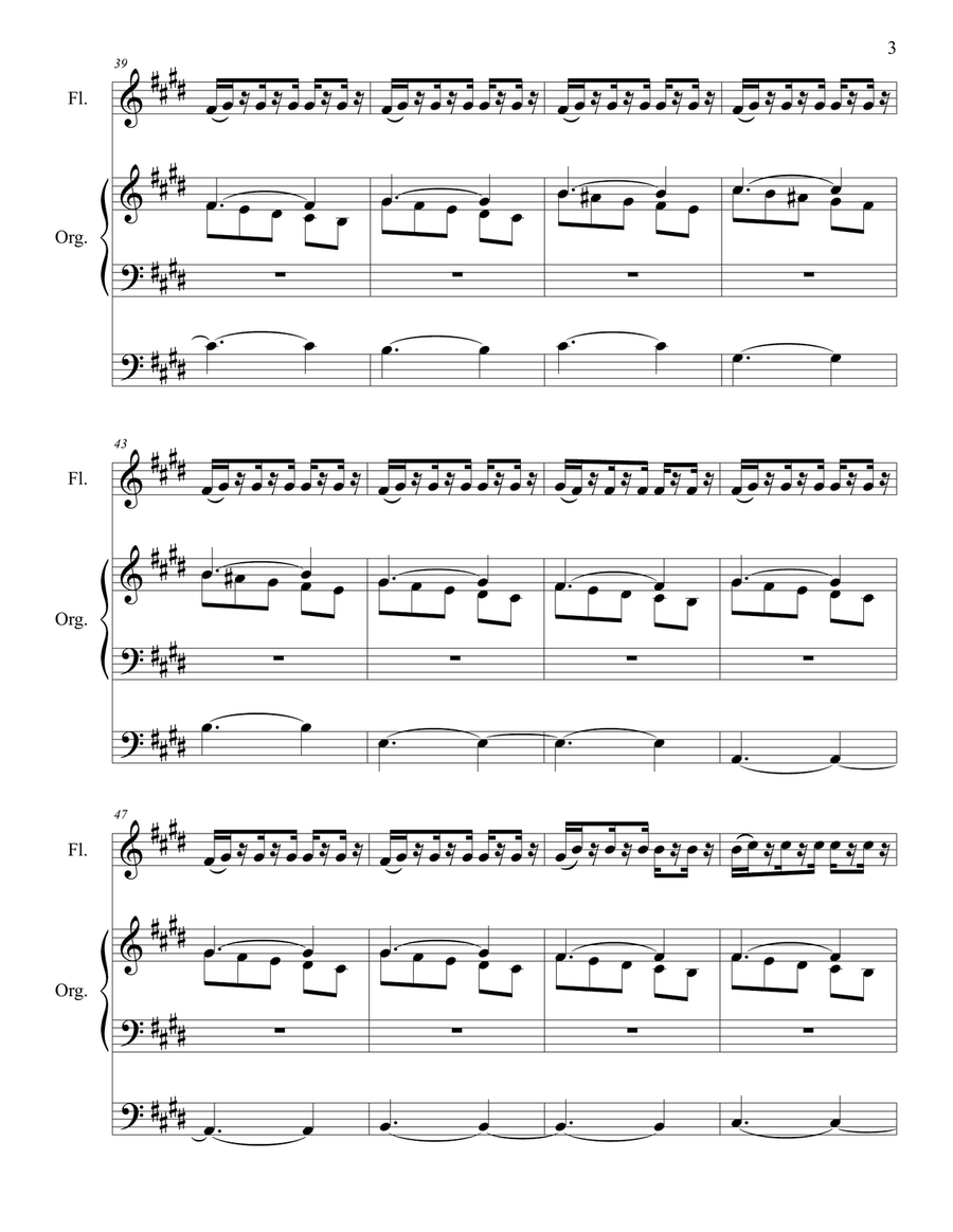 Seascapes for flute and organ Woodwind Duet scores gallery preview page 5
