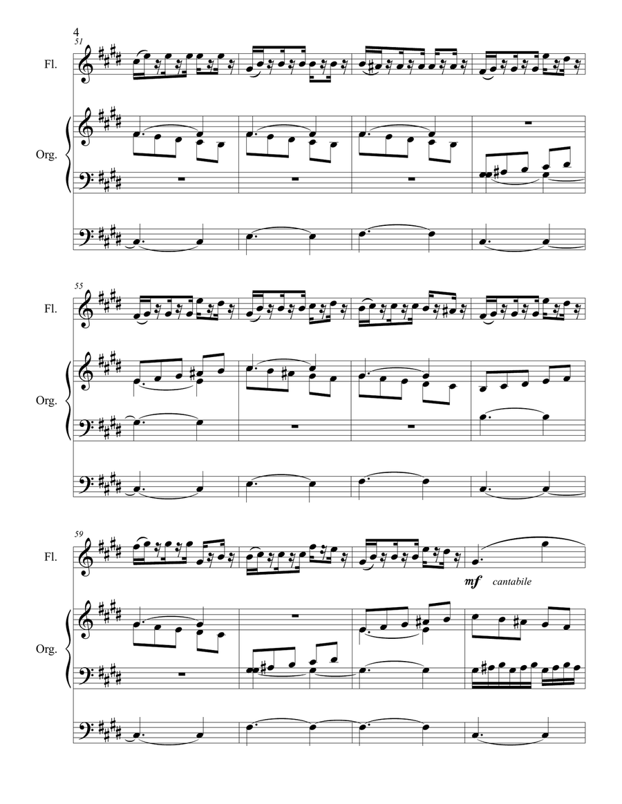 Seascapes for flute and organ Woodwind Duet scores gallery preview page 6