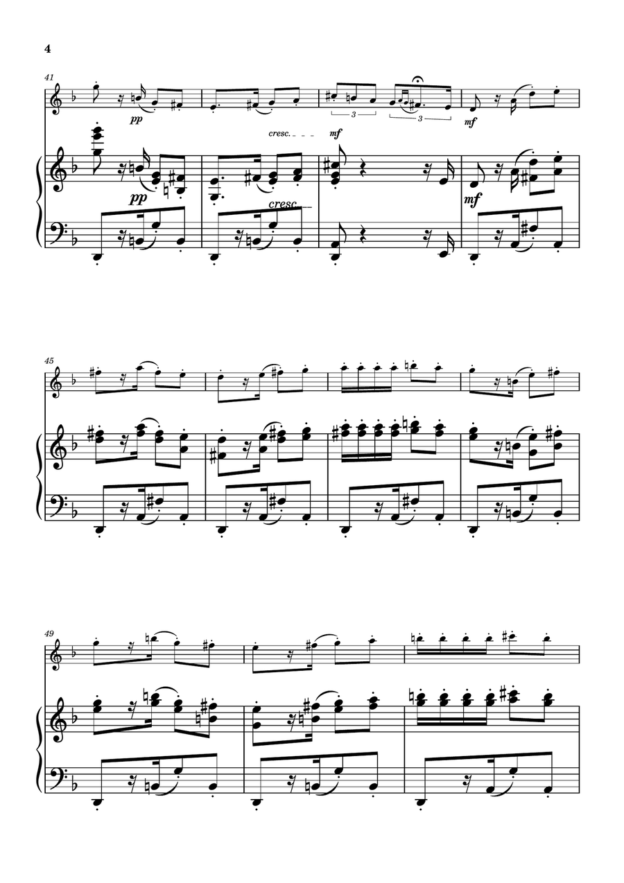 Habanera from Carmen - Trumpet in C Solo w/ Piano C Trumpet scores gallery preview page 4