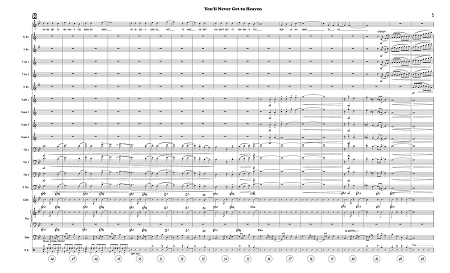 You'll Never Get To Heaven (If You Break My Heart) Jazz Ensemble scores gallery preview page 5