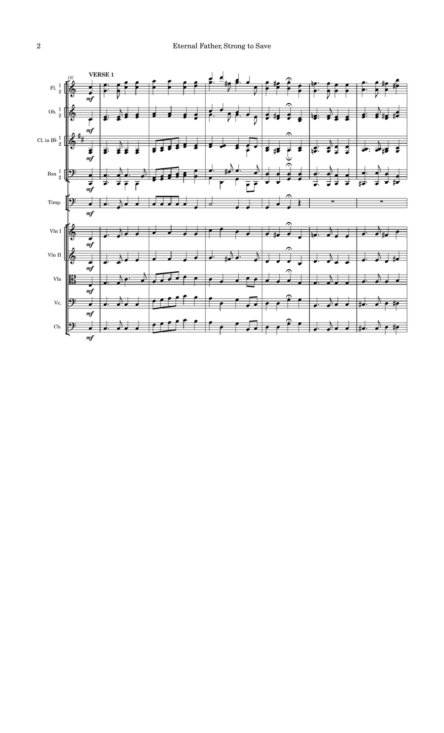 Eternal Father, Strong to Save Full Orchestra scores gallery preview page 4