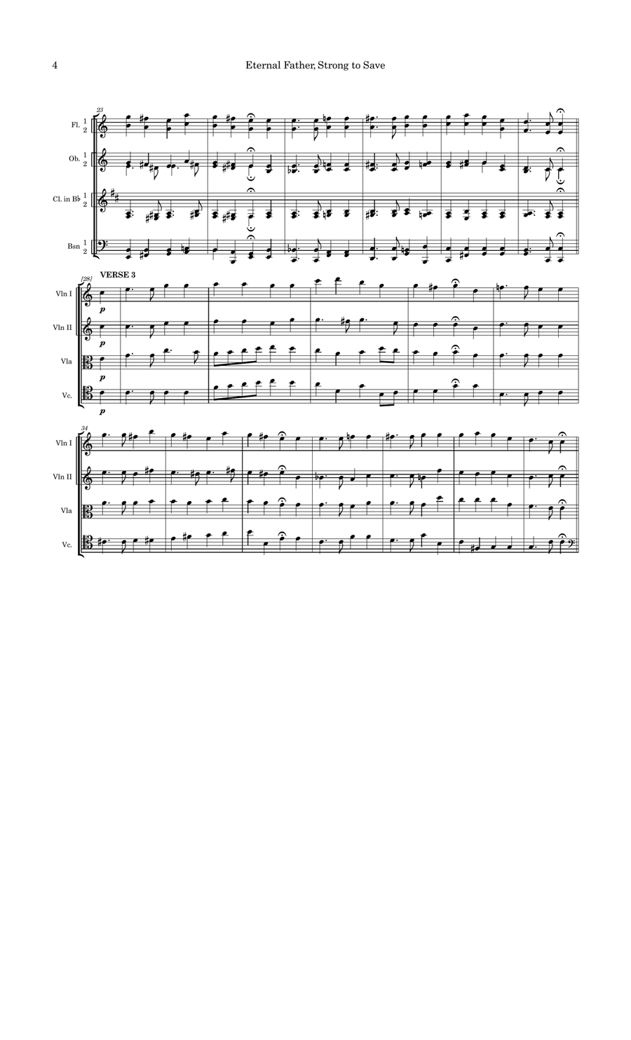 Eternal Father, Strong to Save Full Orchestra scores gallery preview page 6