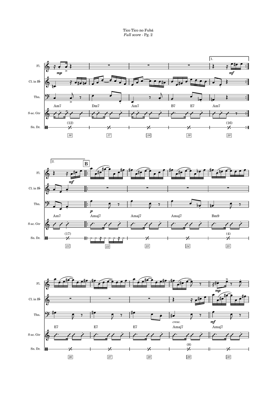 Tico Tico no Fuba Tico Tico no Fuba Small Ensemble scores gallery preview page 2
