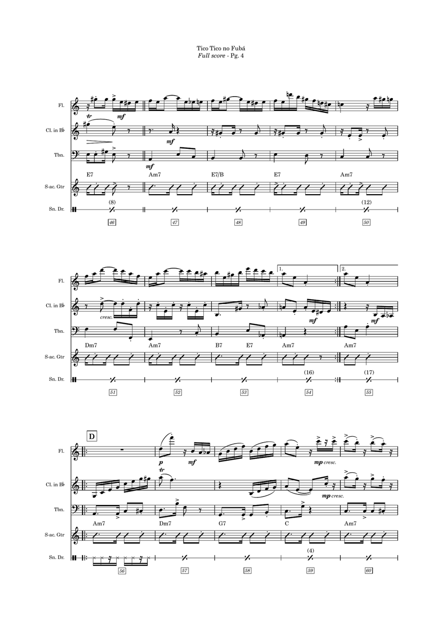 Tico Tico no Fuba Tico Tico no Fuba Small Ensemble scores gallery preview page 4