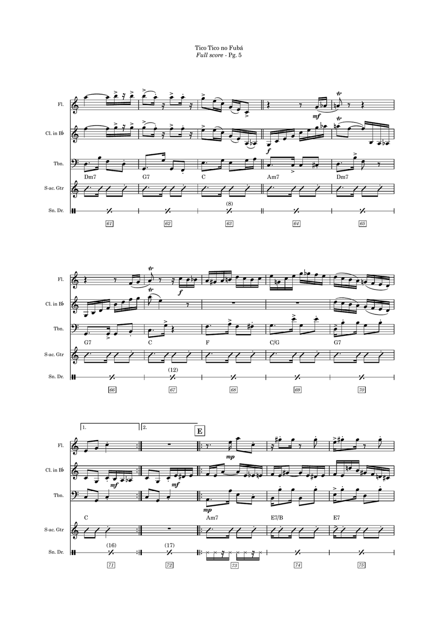 Tico Tico no Fuba Tico Tico no Fuba Small Ensemble scores gallery preview page 5
