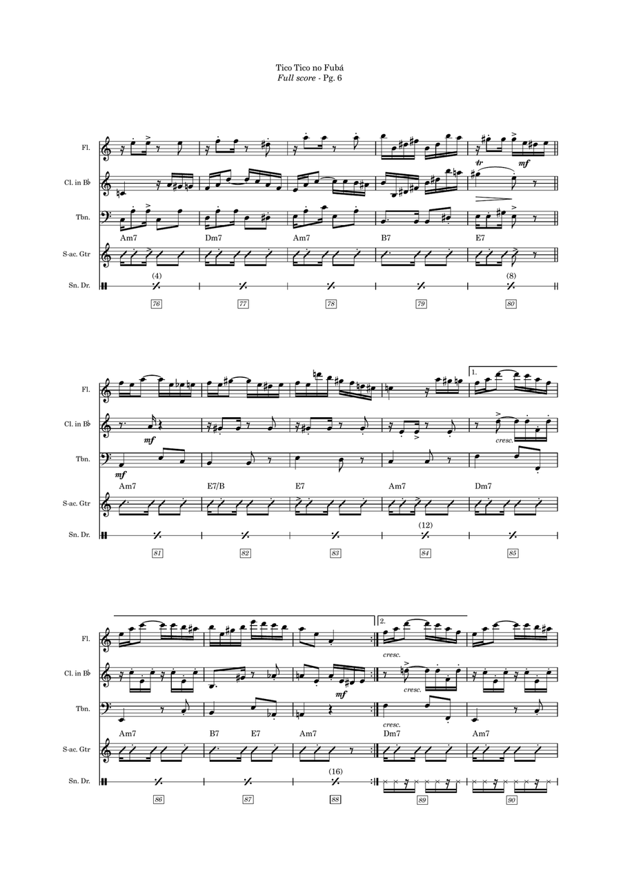 Tico Tico no Fuba Tico Tico no Fuba Small Ensemble scores gallery preview page 6