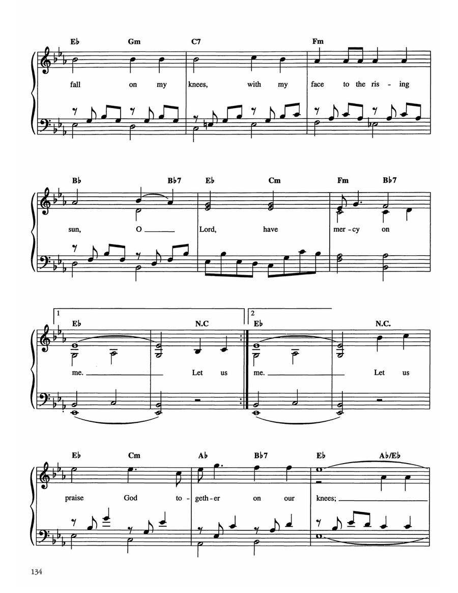 Let Us Break Bread Together Easy Piano scores gallery preview page 2