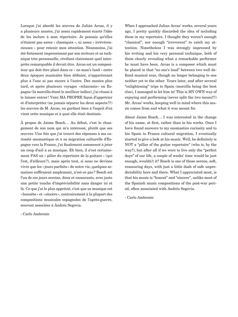 ...de sangre y miel - The Music of Arcas and Bosch Classical Guitar scores gallery preview page 3