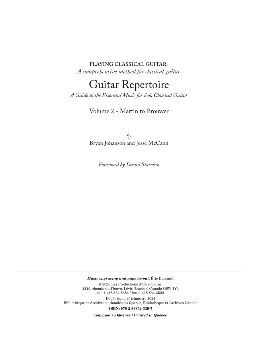 Guitar Repertoire - A Guide to the Essential Music for Solo Classical Guitar Acoustic Guitar scores gallery preview page 2