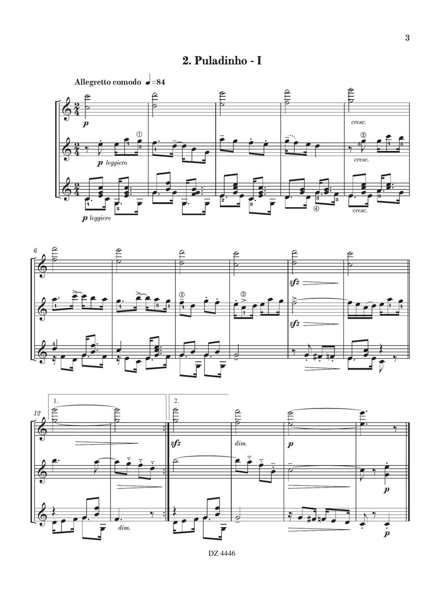 12 Exercícios Brasileiros Guitar Ensemble scores gallery preview page 4