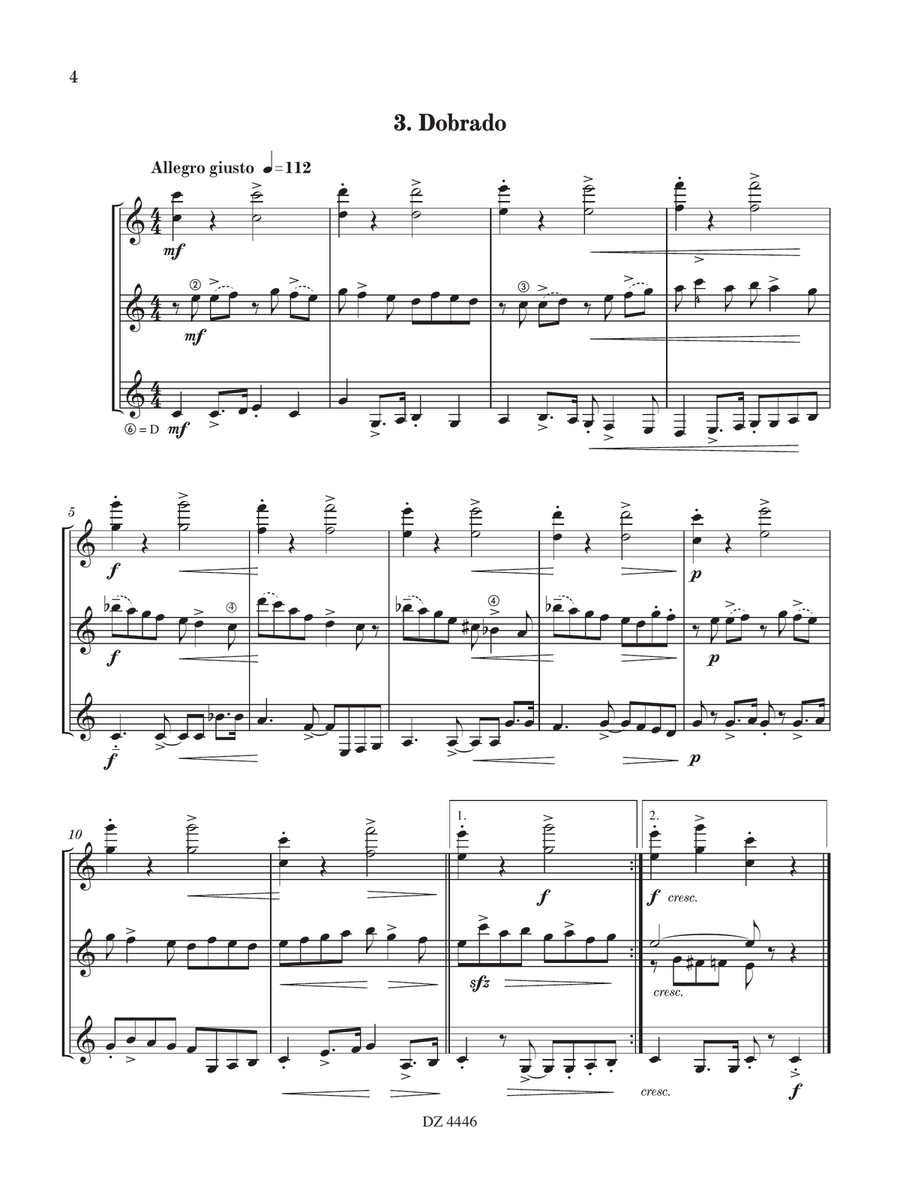 12 Exercícios Brasileiros Guitar Ensemble scores gallery preview page 5