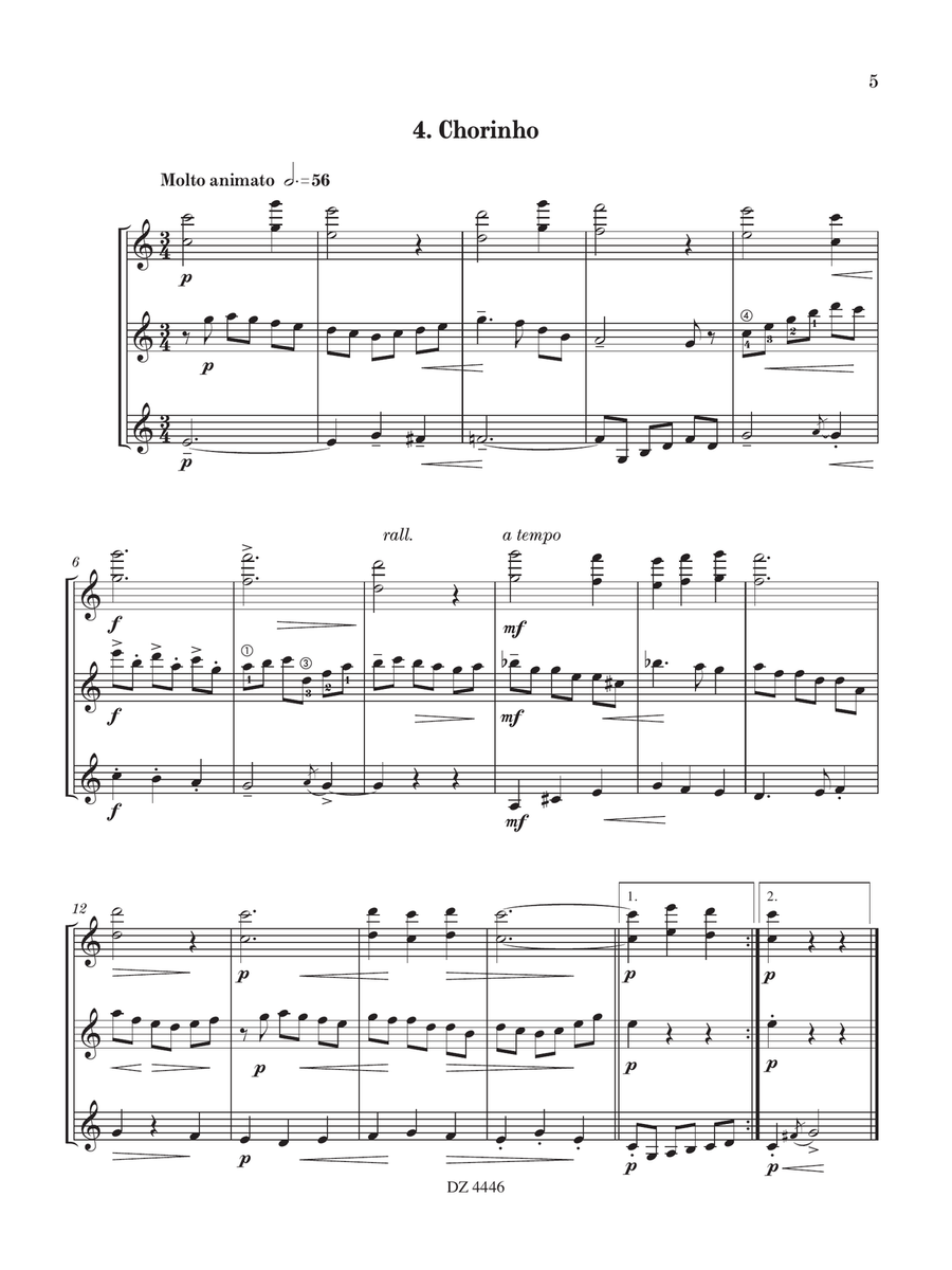 12 Exercícios Brasileiros Guitar Ensemble scores gallery preview page 6
