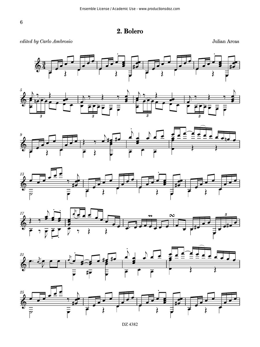...de sangre y miel - The Music of Arcas and Bosch Classical Guitar scores gallery preview page 6
